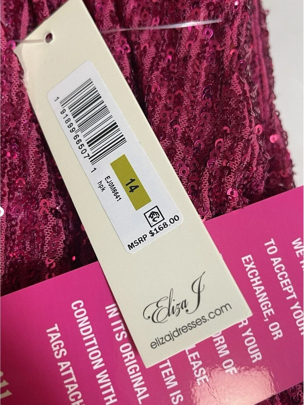Eliza J Womens Pink Sequin Sleeveless Halter Dress Size 14